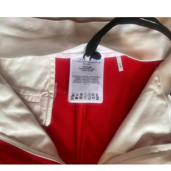 Moncler NWT Red Jersey Sport High Waisted Wide Leg Striped Track Pants Trousers - Picture 8 of 11